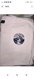 Custom mens steel & stone t-shirt size large tall