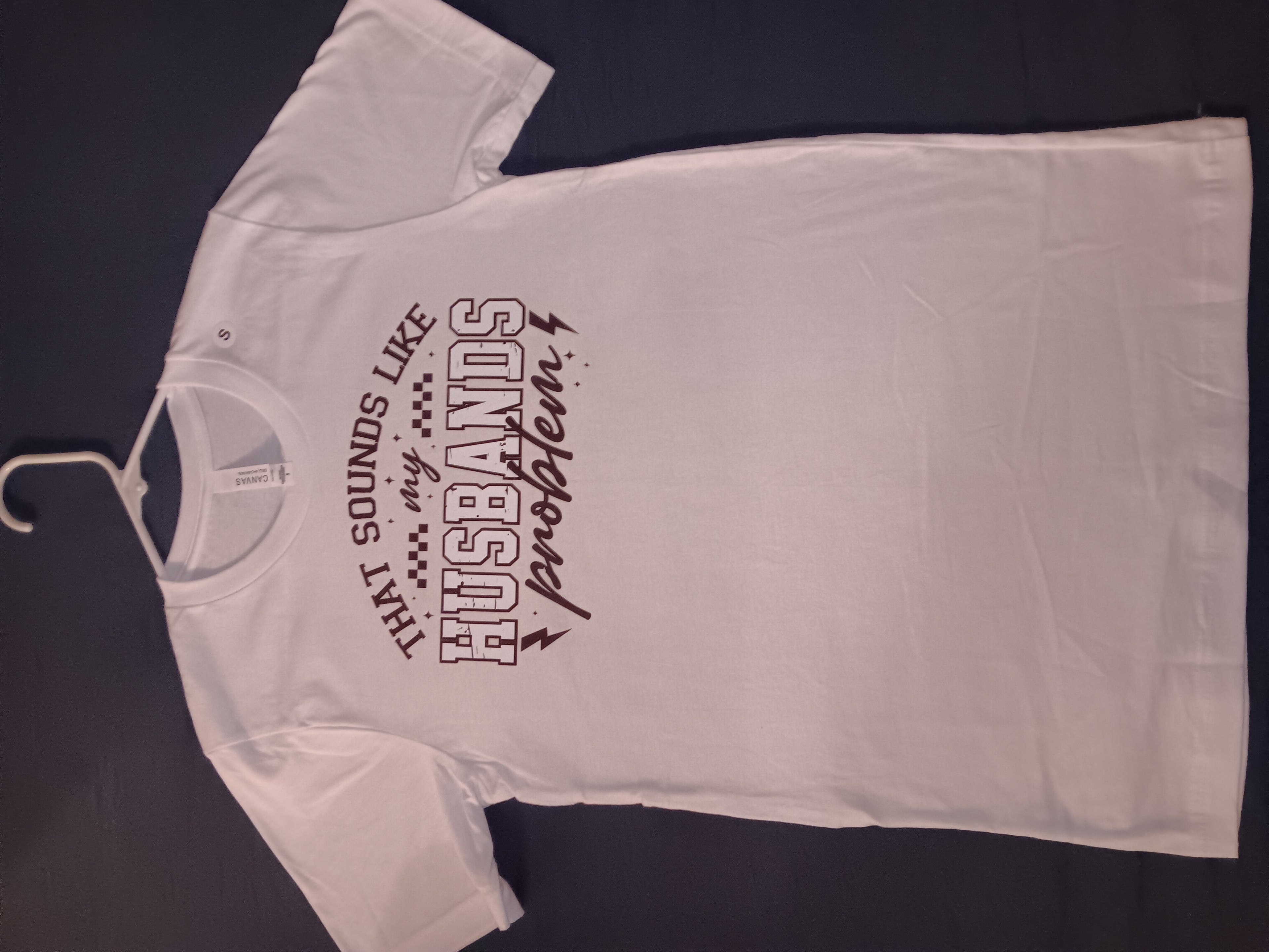 Custom my husband's problem t-shirt size small